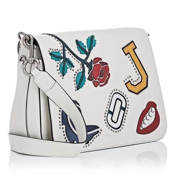Marc Jacobs Collage Leather Courier Bag-grey-one Size - Picture 1 of 7